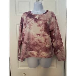 Wildfox purple tie dye star sweatshirt size large